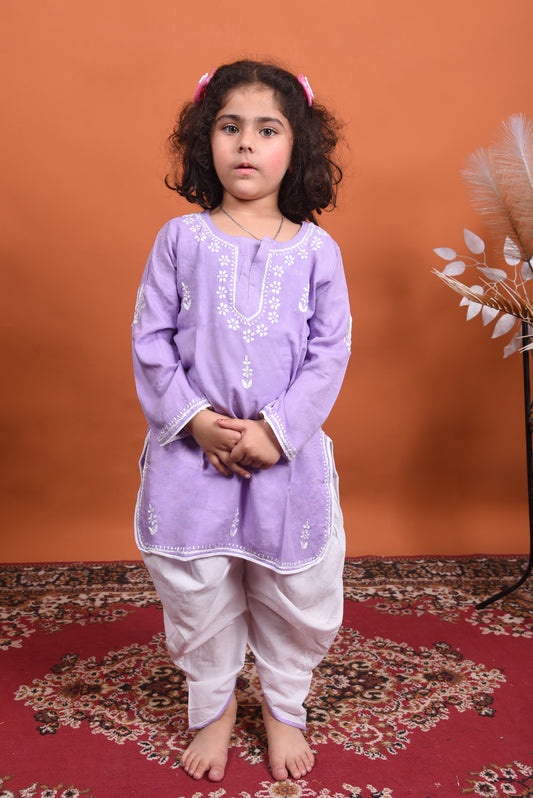 chikankari kids wear dress