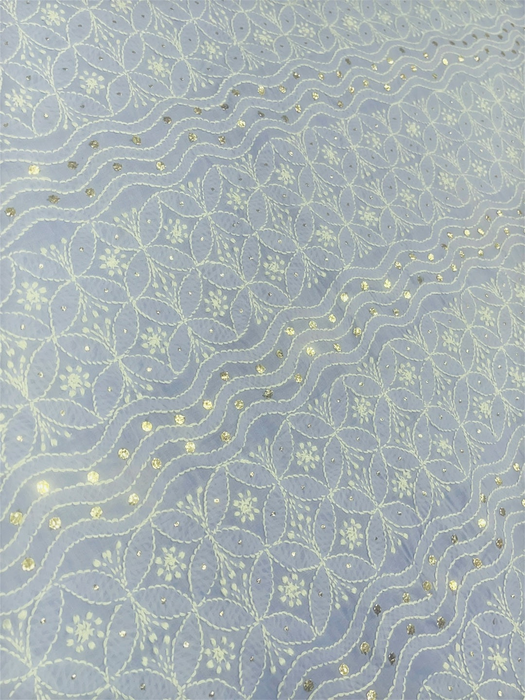 Purple Chikankari Unstiched Dress Material