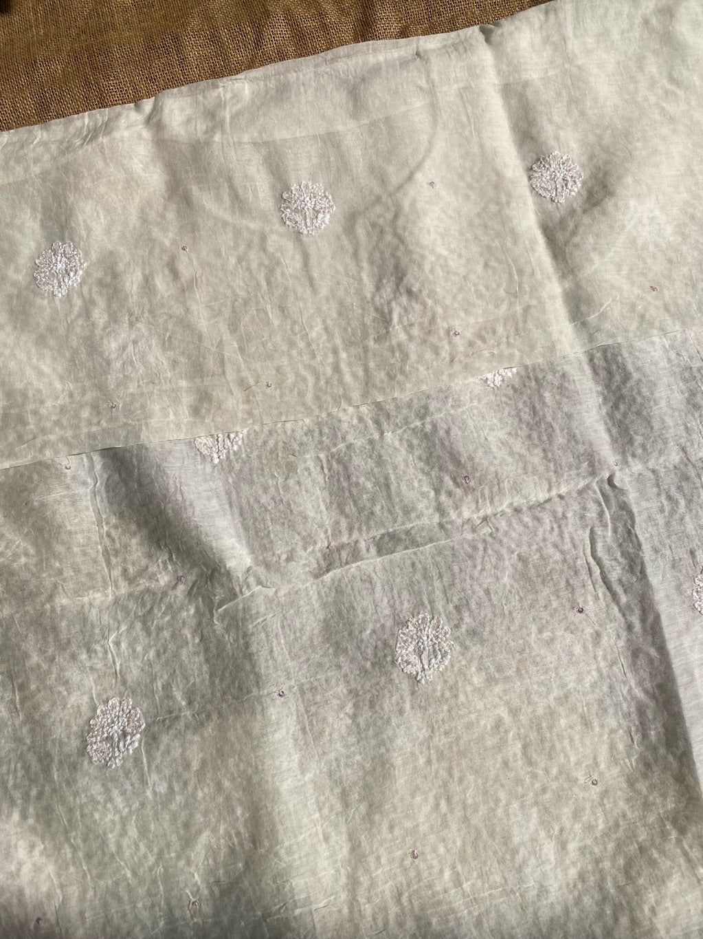 Exquisite Chikankari With Full Sequins Jaal Work Unstiched Dress Material