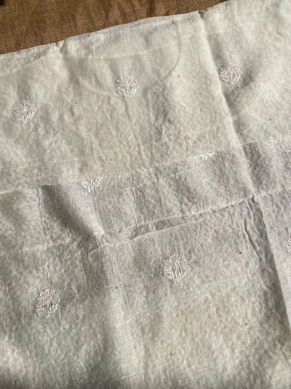Exquisite Chikankari With Full Sequins Jaal Work Unstiched Dress Material - Famous Chikankari