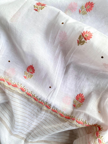 Aafreen Handcrafted Chikankari Mukaish Gown Set - Famous Chikankari