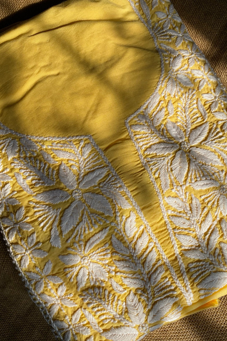 Soft Modal Chikankari Unstiched Dress Material - Unstiched - Famous Chikankari