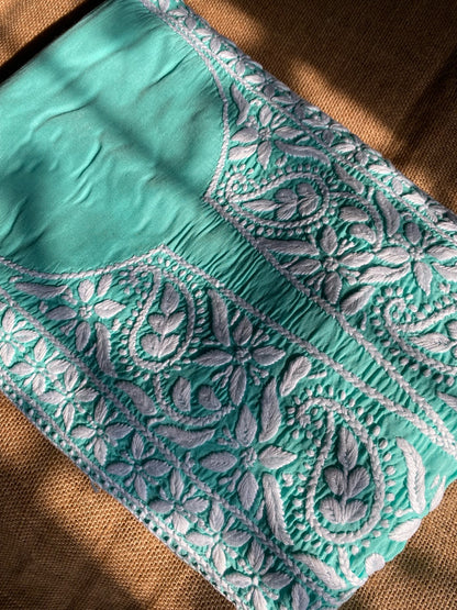 Soft Modal Chikankari Unstiched Dress Material - Unstiched - Famous Chikankari