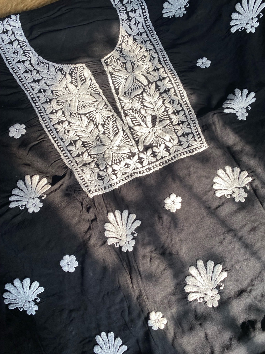 Soft Modal Chikankari Unstiched Dress Material - Unstiched