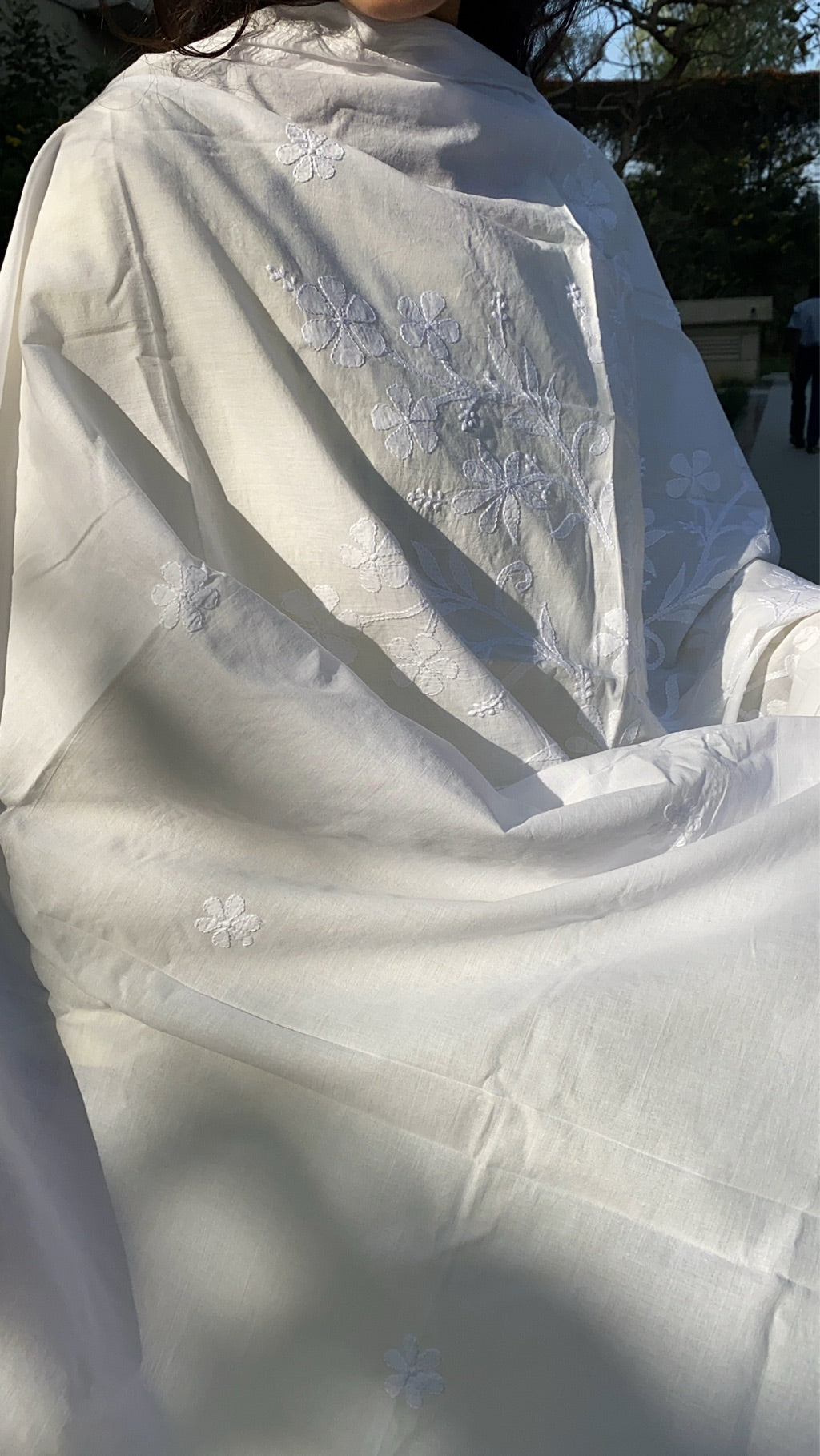 Suroor Chikankari Mulmul Designer Dupatta