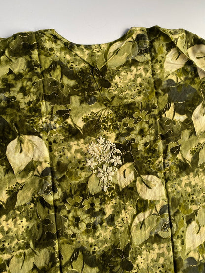 Anaya Chikankari Reyon Goldprint Long Kurti - Famous Chikankari