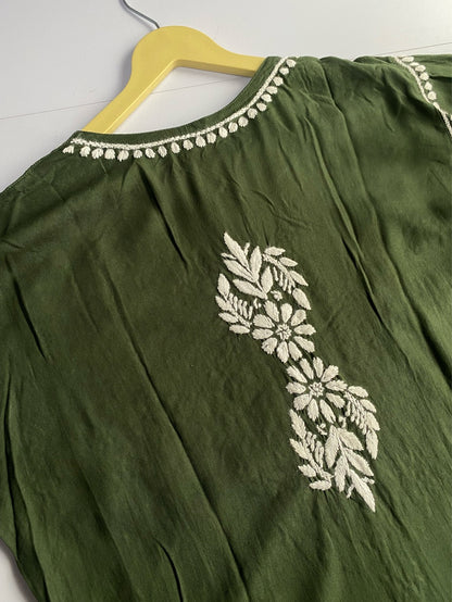 Hafsa Chikankari Premium Reyon Kurtis - Famous Chikankari