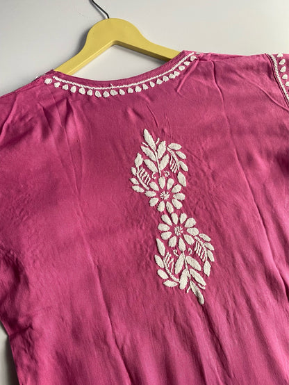 Hafsa Chikankari Premium Reyon Kurtis - Famous Chikankari
