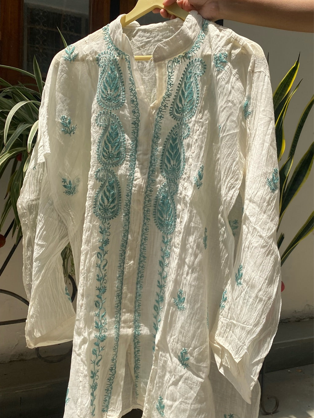 Tamanna Firozi embroidered Chikankari Semi Stitched Coord Set - Famous Chikankari