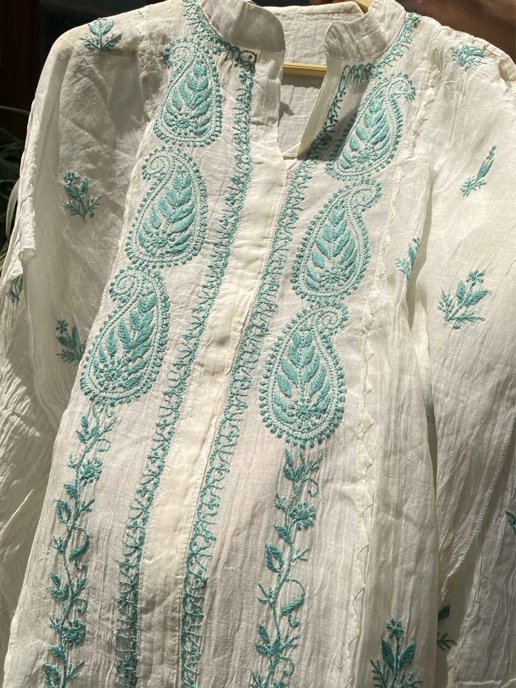 Tamanna Firozi embroidered Chikankari Semi Stitched Coord Set - Famous Chikankari
