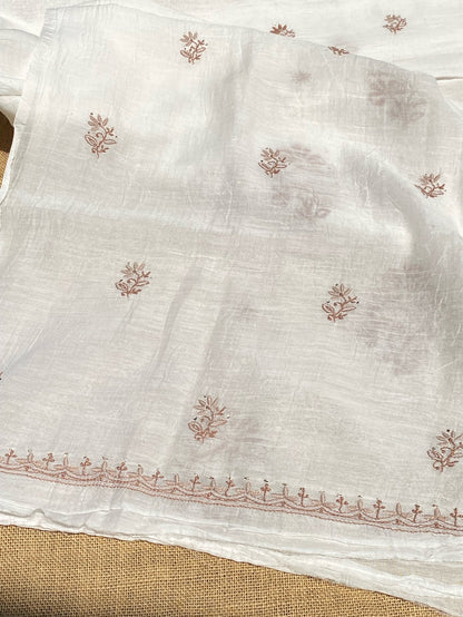 Noor-e-Mulmul Chikankari Unstiched Sets - Famous Chikankari
