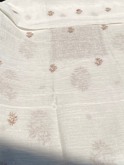 Noor-e-Mulmul Chikankari Unstiched Sets - Famous Chikankari