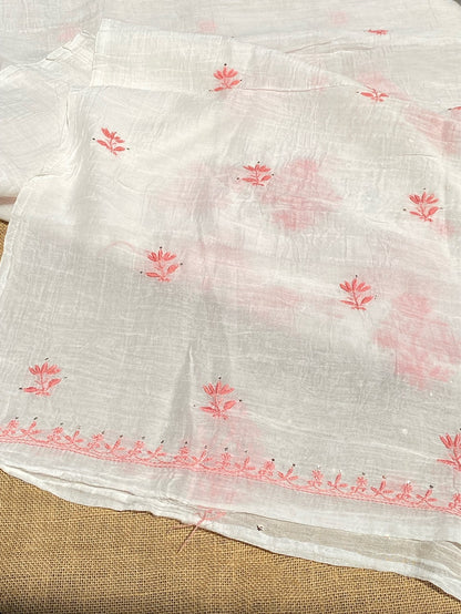 Noor-e-Mulmul Chikankari Unstiched Sets - Famous Chikankari