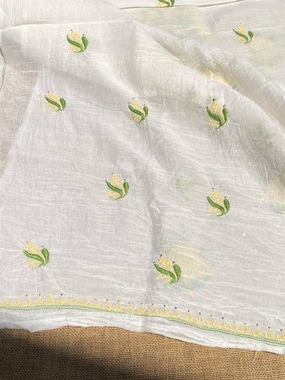 Noor-e-Mulmul Chikankari Unstiched Sets - Famous Chikankari