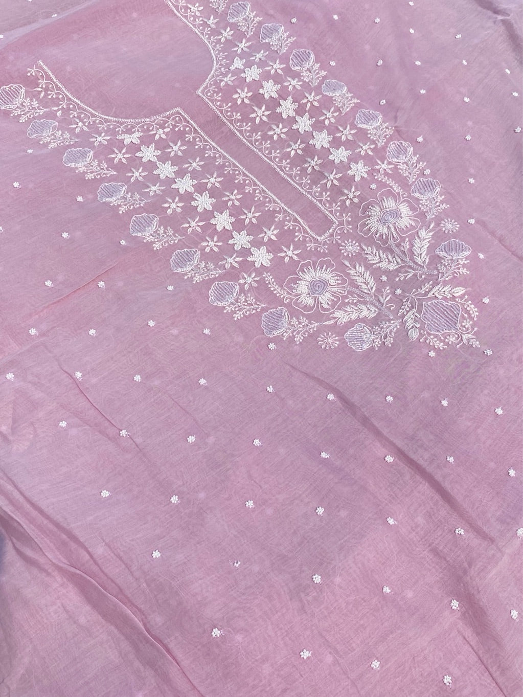 Noor-e-Mulmul Lavender Pink Unstiched Set