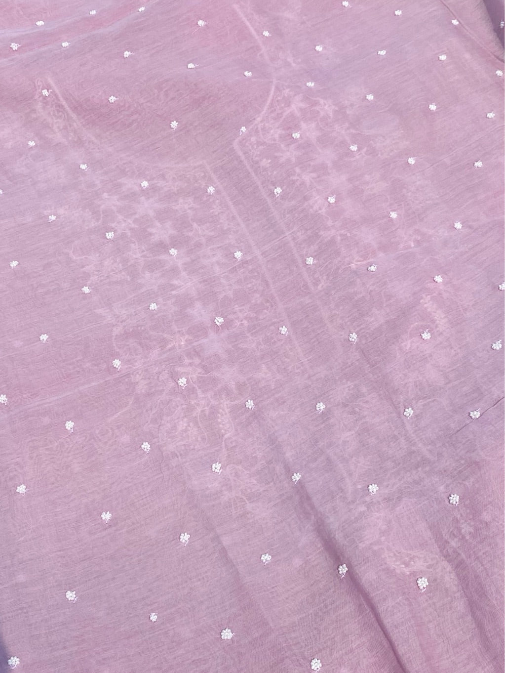 Noor-e-Mulmul Lavender Pink Unstiched Set