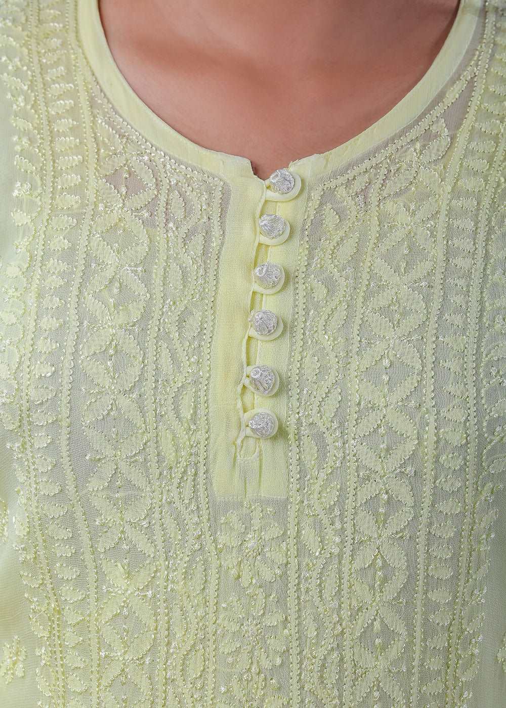 Zohra Chikankari Viscose Georgette Kurti Sharara Set