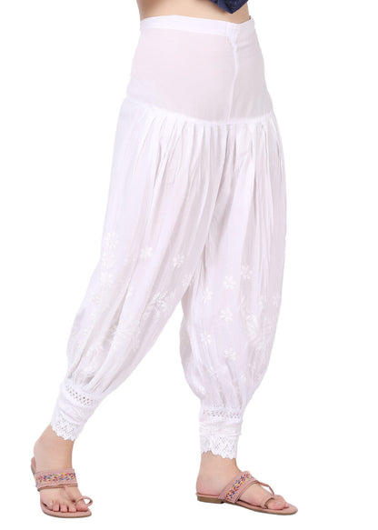 Afghani Chikankari Mulmul Dhoti Shalwar
