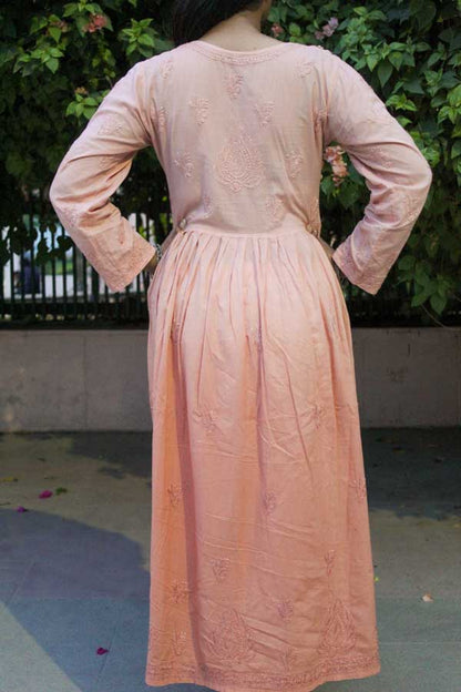 Zainab Chikankari Angarkha Style Kurta