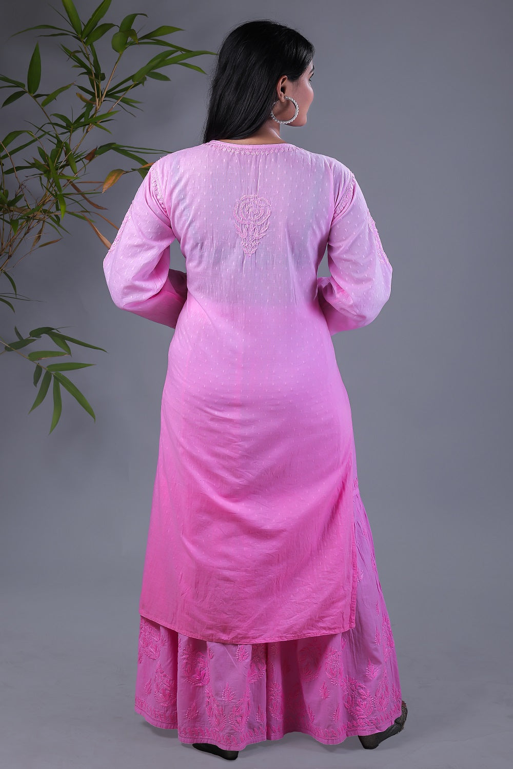 Uzma Chikankari Kurti Gharara set