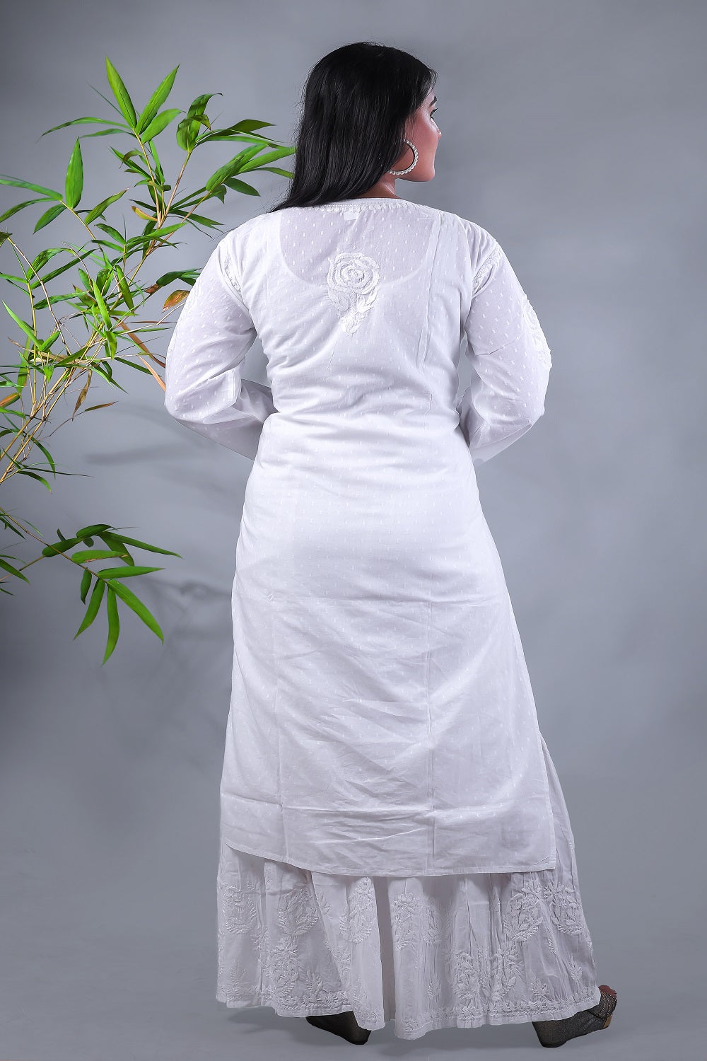 Uzma Chikankari Kurti Gharara set