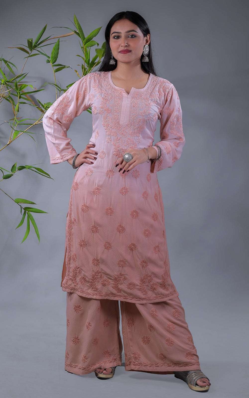 Lavanya Modal Chikankari Kurta Plazo Set