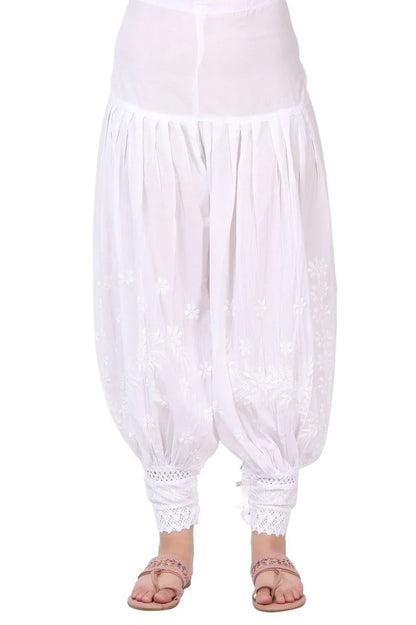 Chikankari Afghani Style Shalwar - Famous Chikankari