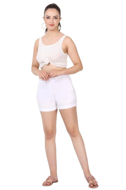 Chikankari Hot Pants - Famous Chikankari