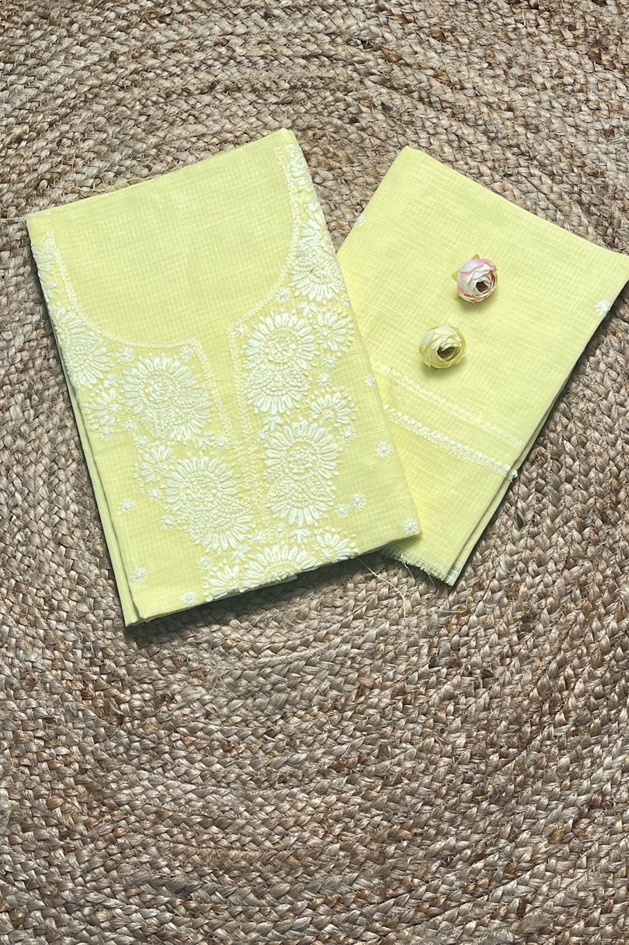 lucknowi chikankari unstiched suit in kota