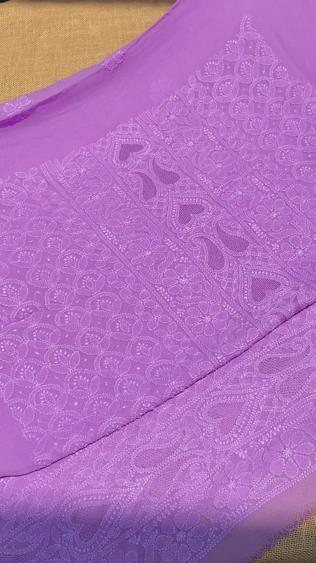 Purple Chikankari Unstitched Suit