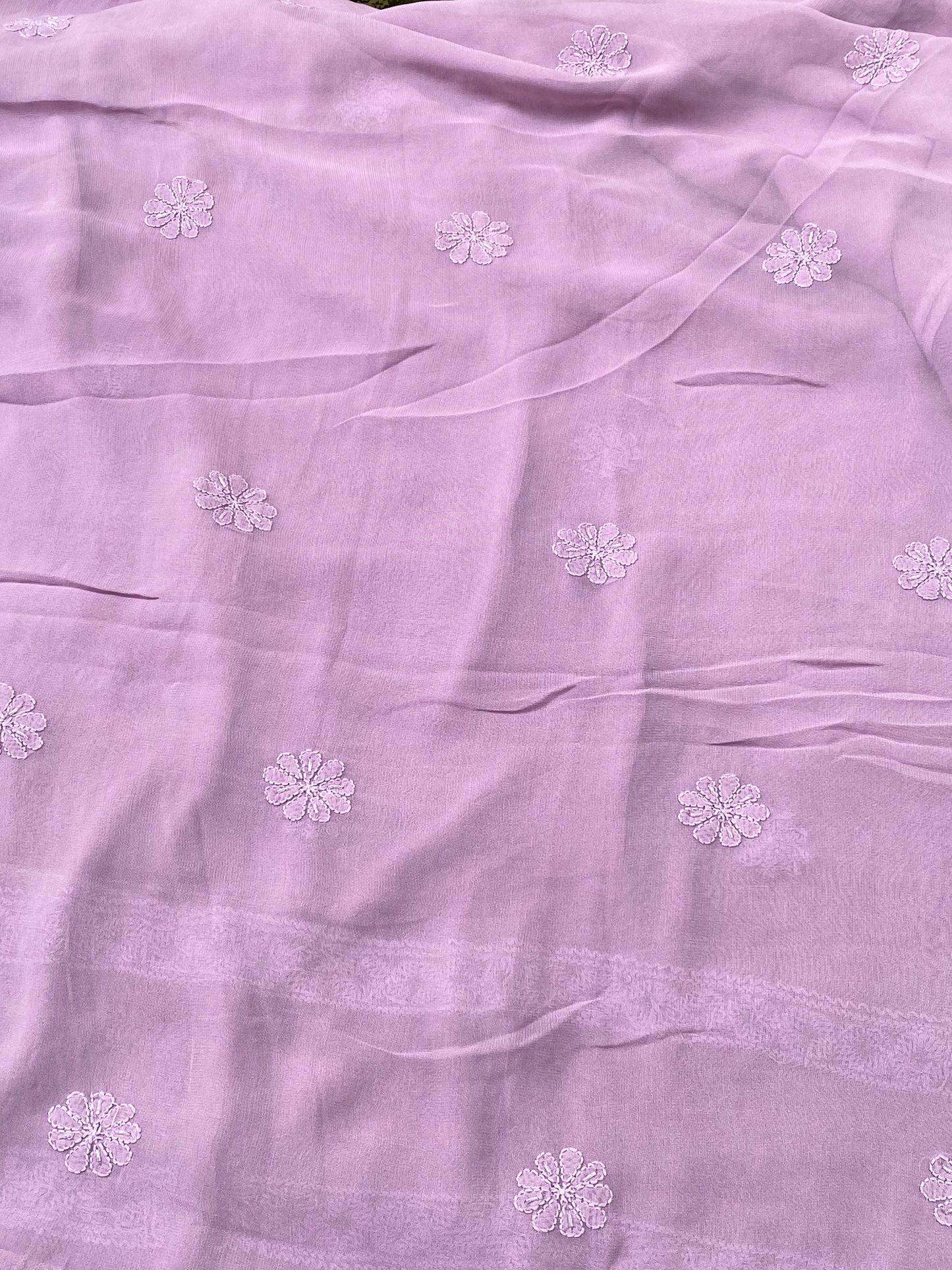 Rangrez Noor| Mauve Chikankari Unstitched Suit with Pearl Addons