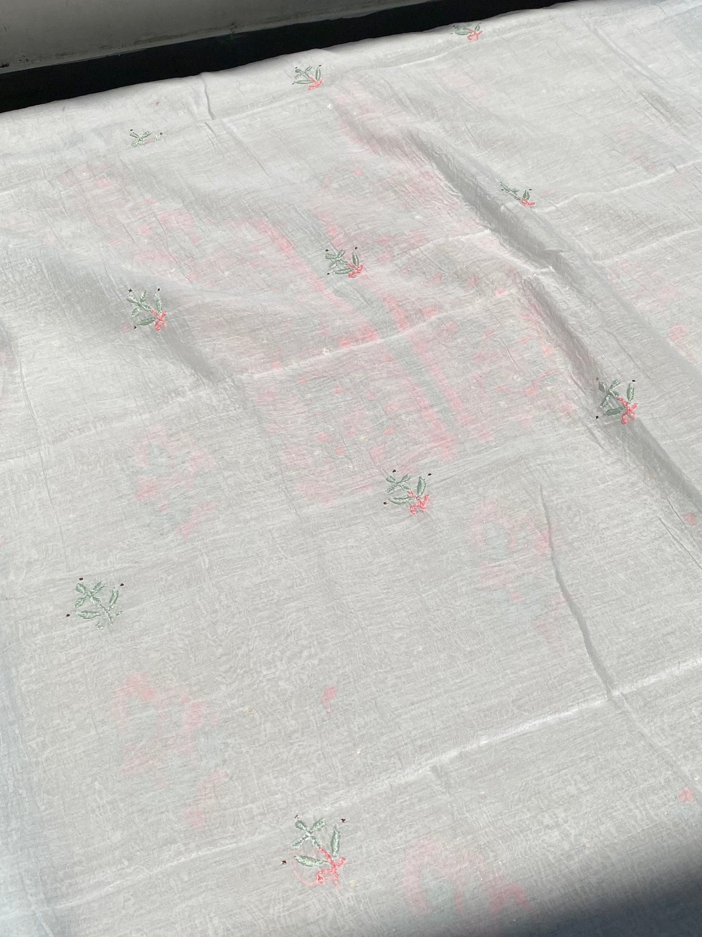 Noor-e-Mulmul Light Blue Chikankari Unstiched Set