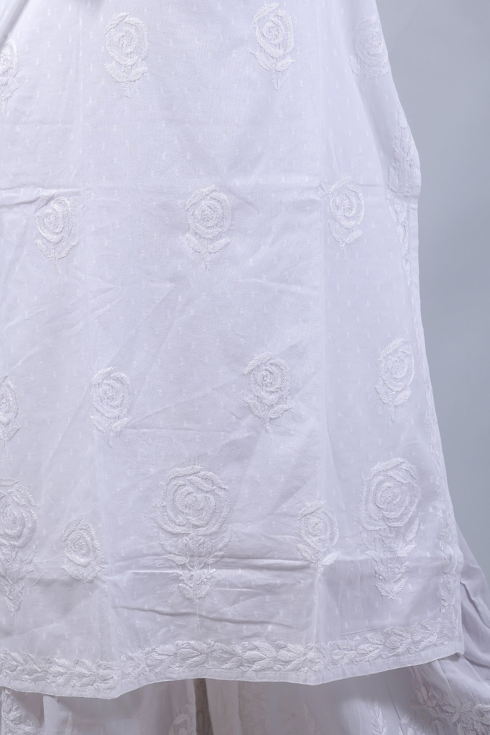 Uzma Chikankari Kurti Gharara set
