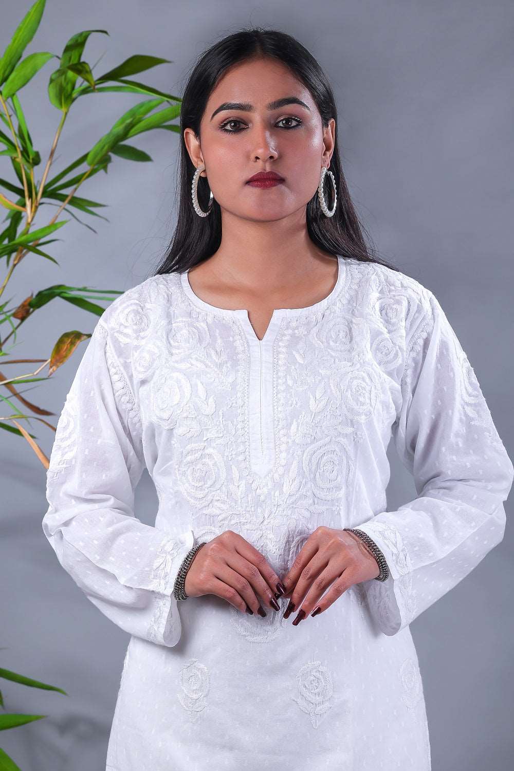 Uzma Chikankari Kurti Gharara set